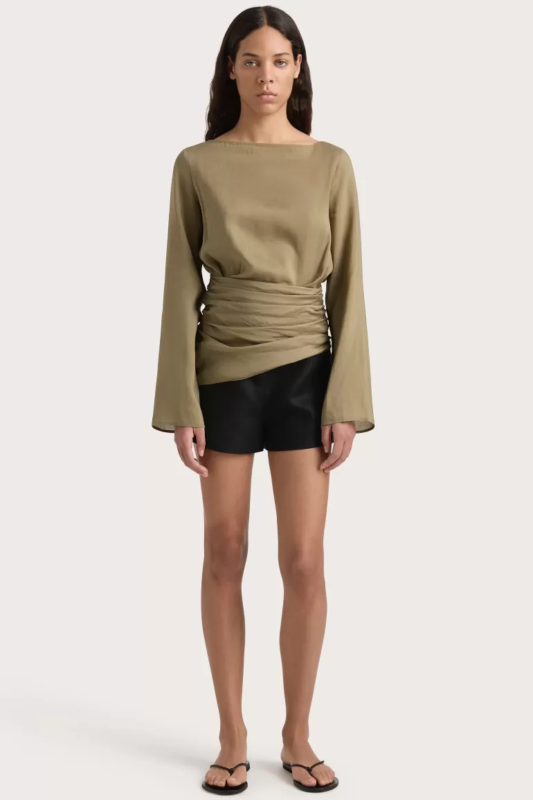 Sale Faithfull the Brand Adelia Top Khaki