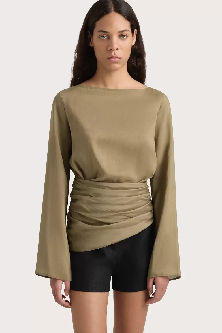 Sale Faithfull the Brand Adelia Top Khaki