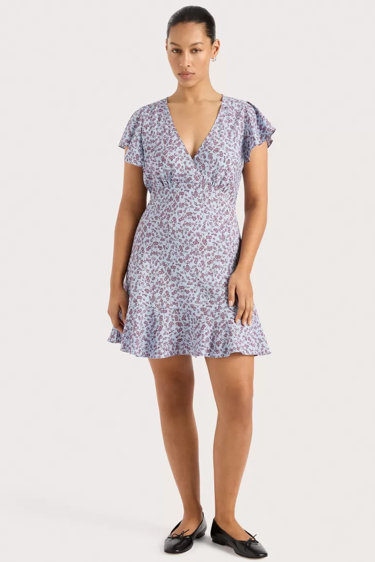 Flash Sale Faithfull the Brand Alba Mini Dress Amaryllis Floral Blue