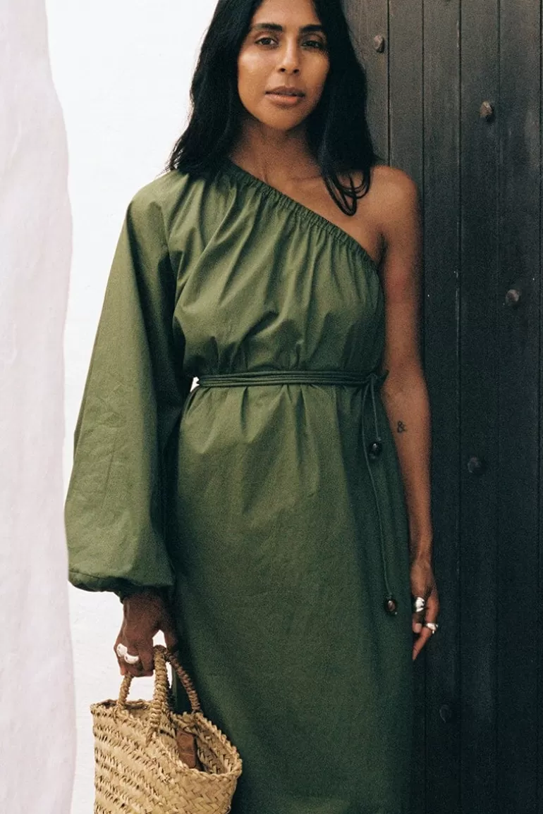 Outlet Faithfull the Brand Amorosa Maxi Dress Olive - Final Sale