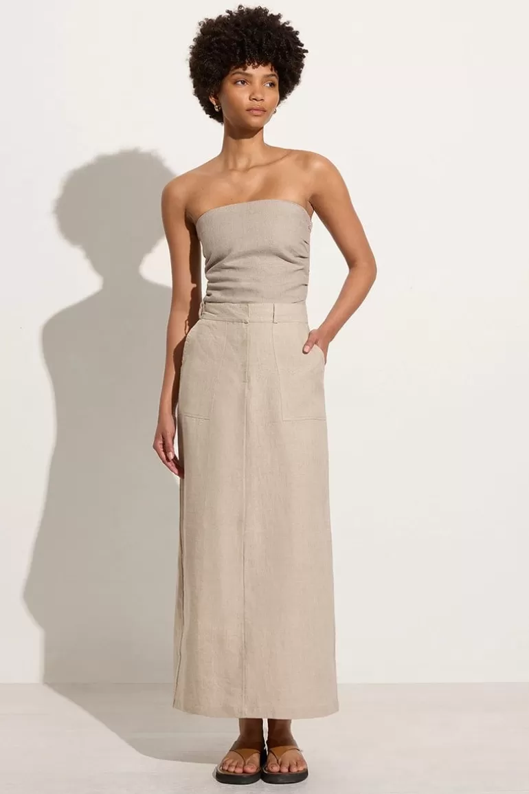Flash Sale Faithfull the Brand Amreli Maxi Skirt Natural - Final Sale