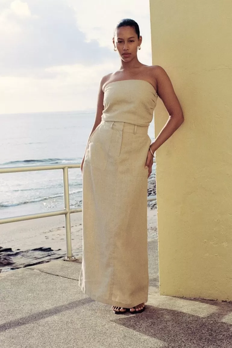 Flash Sale Faithfull the Brand Amreli Maxi Skirt Natural - Final Sale