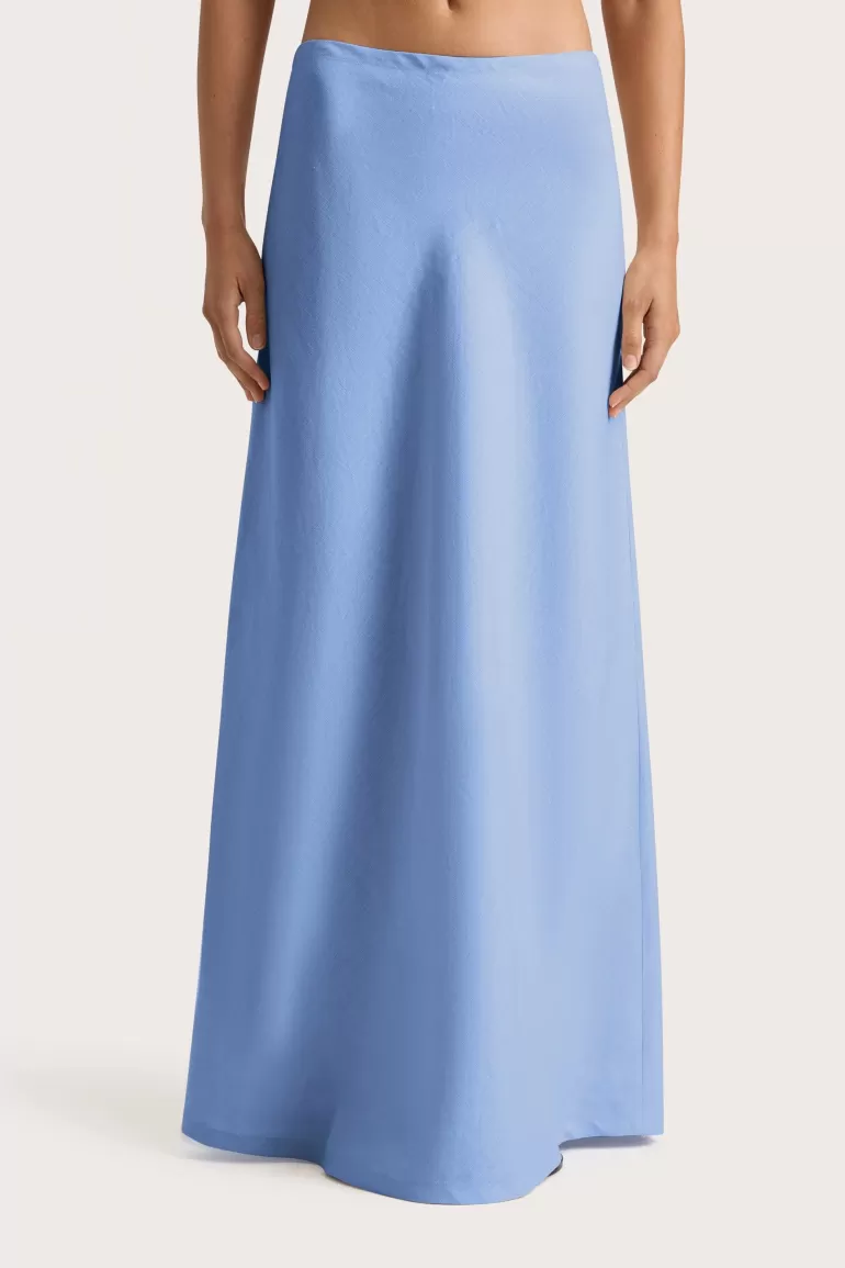 Online Faithfull the Brand Antibes Maxi Skirt Mid Blue