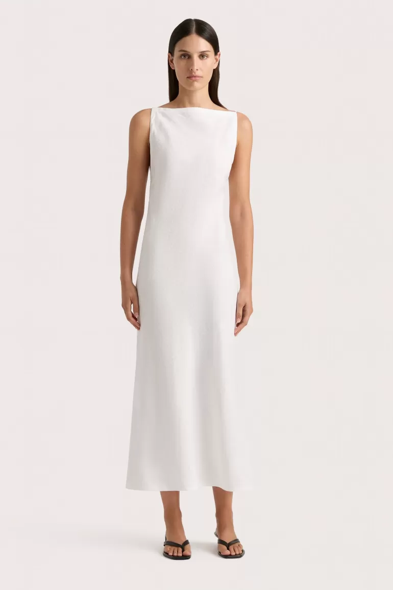 Shop Faithfull the Brand Antibes Midi Dress White