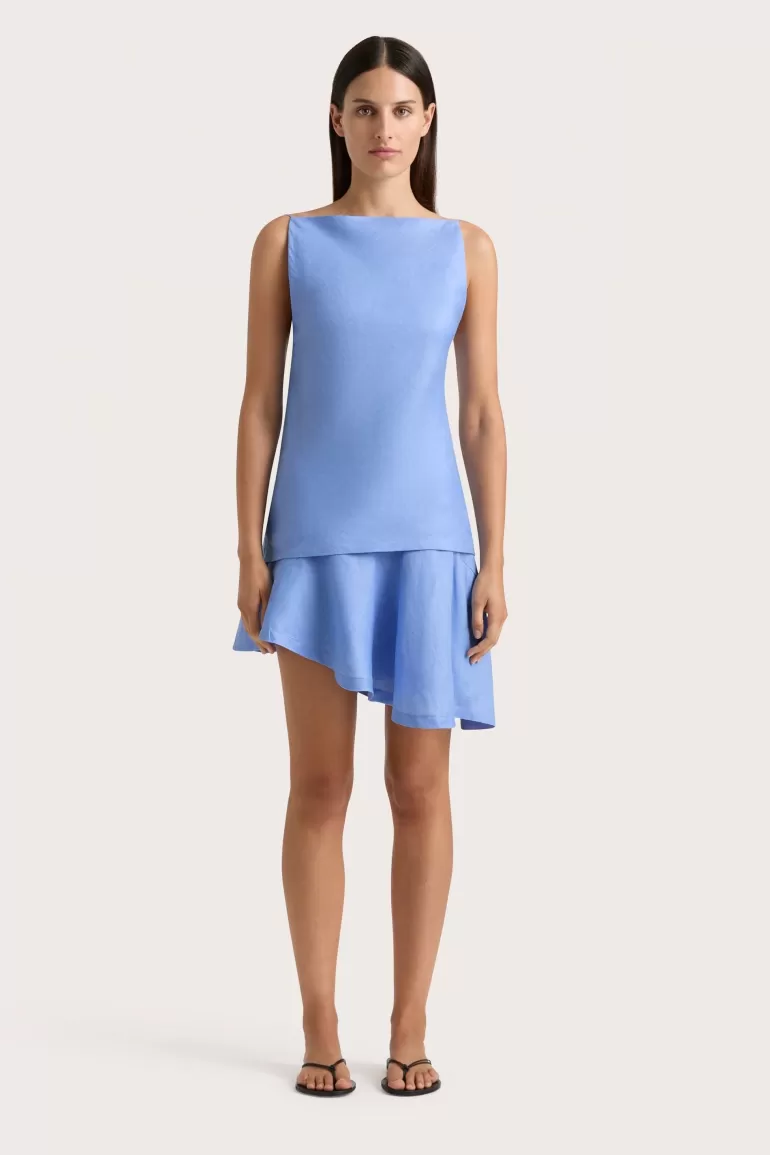 Outlet Faithfull the Brand Antibes Mini Skirt Mid Blue
