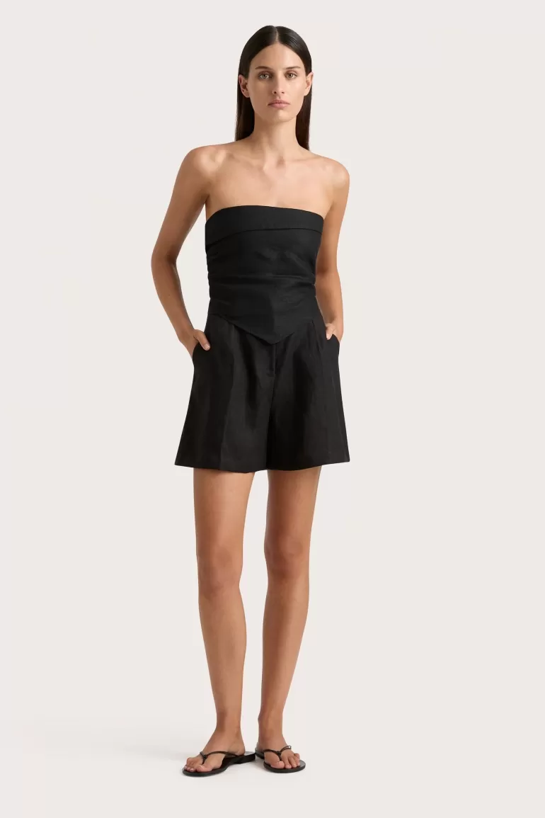 Fashion Faithfull the Brand Antibes Strapless Top Black