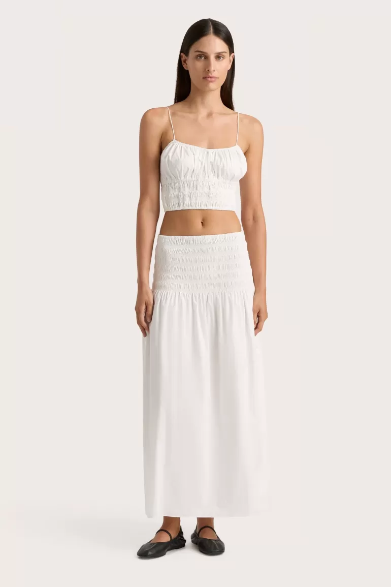 Fashion Faithfull the Brand Baia Midi Skirt White