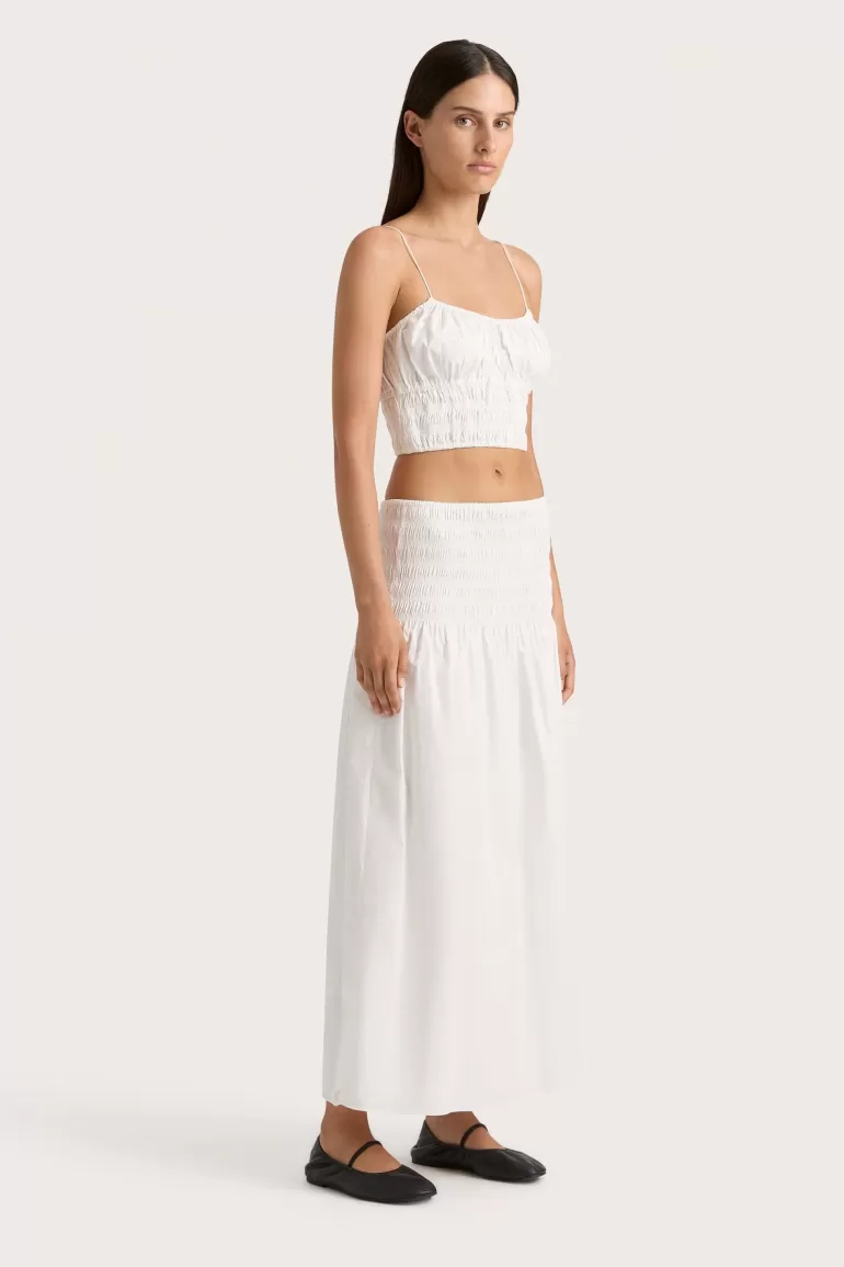 Fashion Faithfull the Brand Baia Midi Skirt White