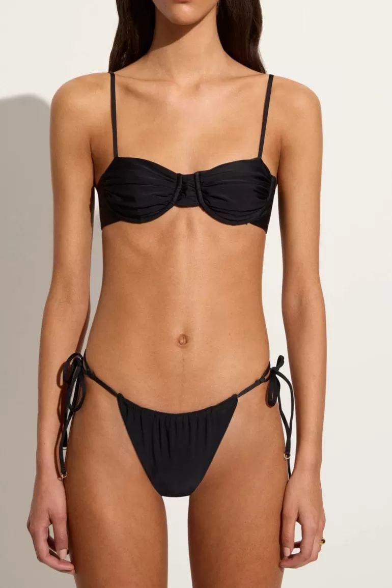 Fashion Faithfull the Brand Baja Bikini Top Black - Final Sale