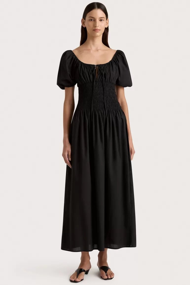 Fashion Faithfull the Brand Beatrice Midi Dress Black
