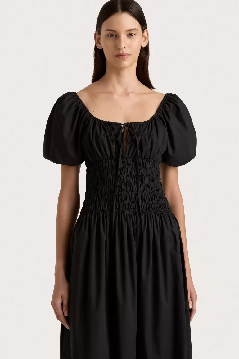 Fashion Faithfull the Brand Beatrice Midi Dress Black