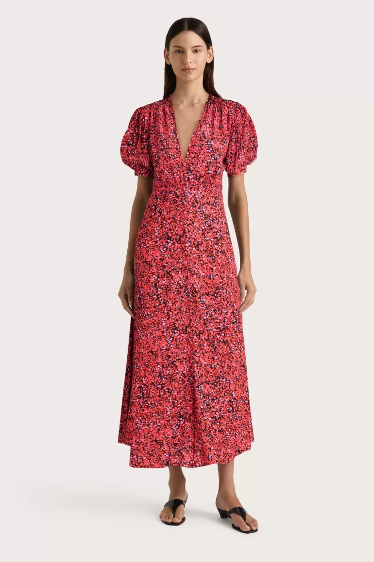 Flash Sale Faithfull the Brand Bellavista Midi Dress Meander Micro Red