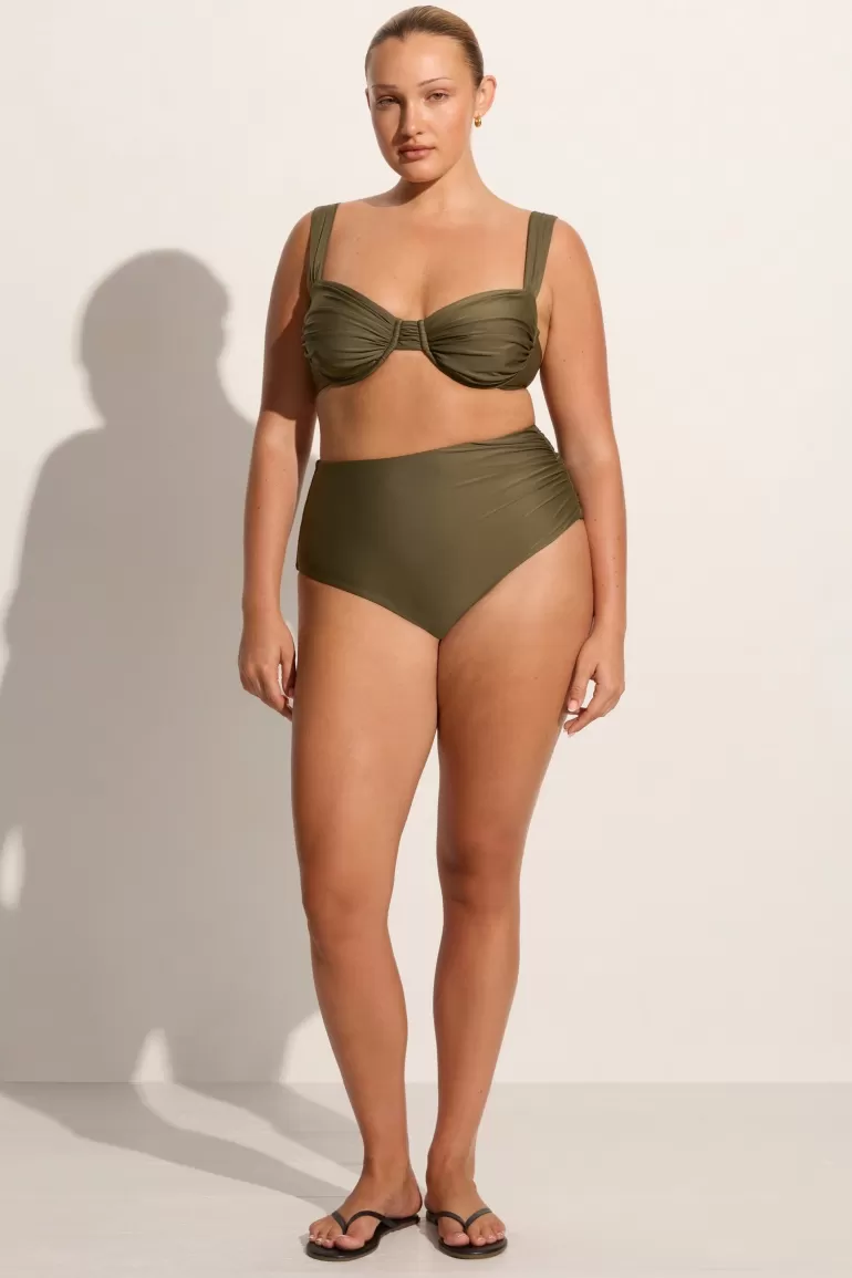 New Faithfull the Brand Bianca Bikini Bottoms Khaki - Final Sale