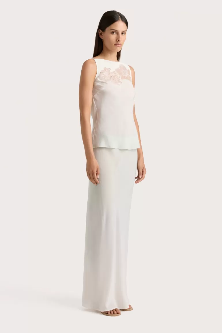 Shop Faithfull the Brand Biarritz Maxi Skirt Foam Ombre