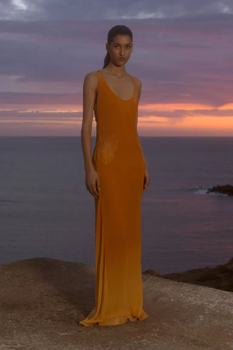 Best Faithfull the Brand Biarritz Maxi Skirt Terracotta Ombre