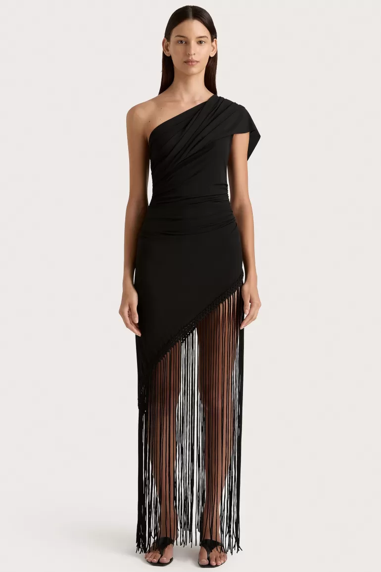 Flash Sale Faithfull the Brand Bijou Asymmetric Dress Black