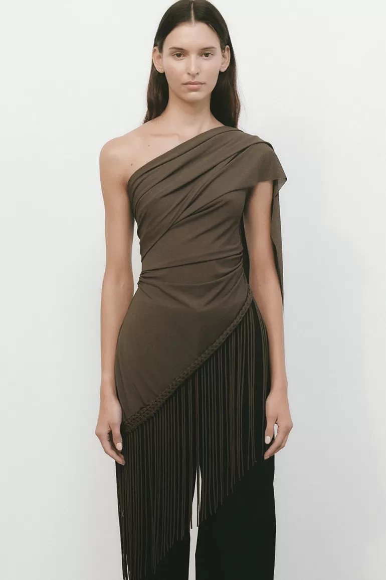 Shop Faithfull the Brand Bodil Top Chocolate Brown
