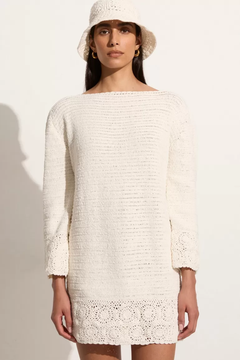 Store Faithfull the Brand Cala Bianca Crochet Hat Off White