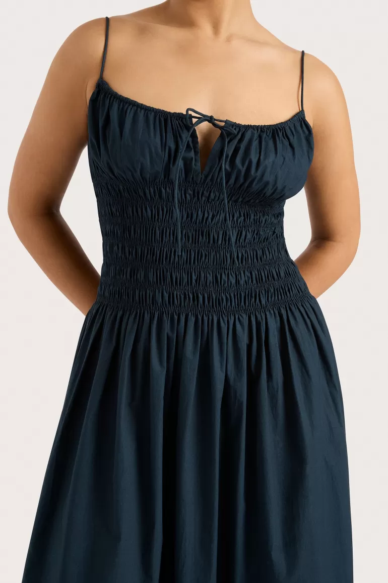 Cheap Faithfull the Brand Claude Maxi Dress Navy