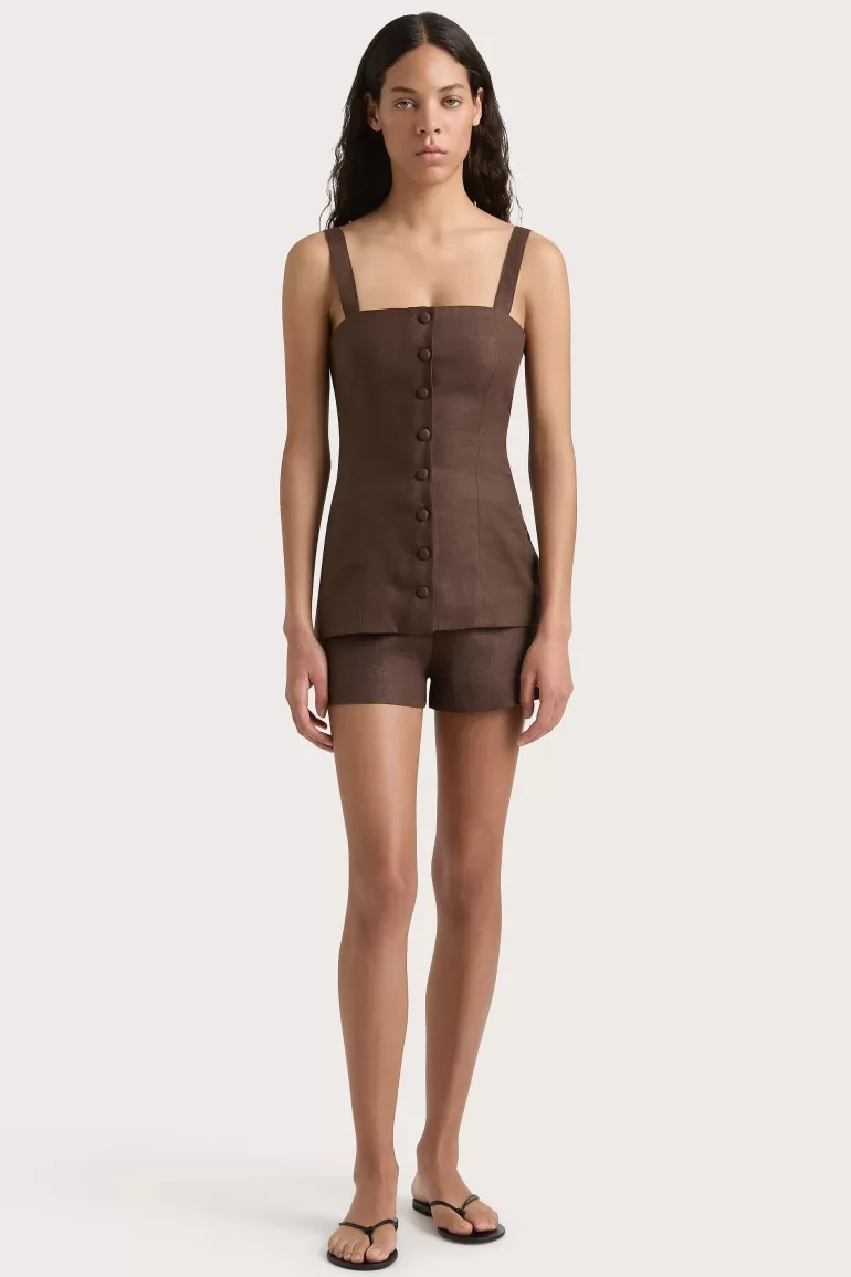 Cheap Faithfull the Brand Corbiere Vest Bistre
