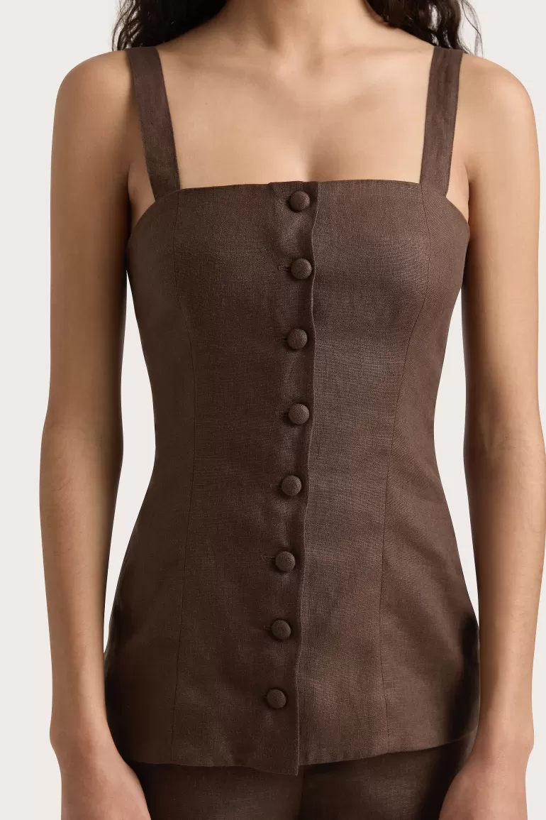 Cheap Faithfull the Brand Corbiere Vest Bistre