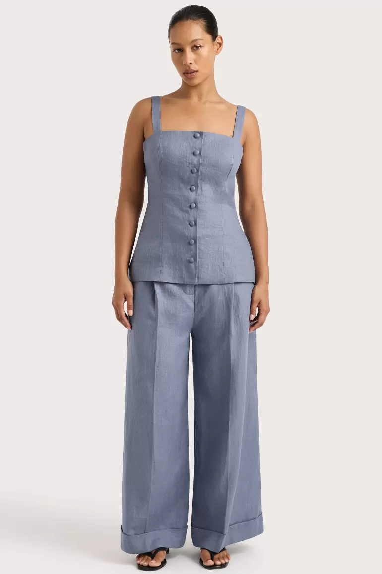 Fashion Faithfull the Brand Corbiere Vest Cornflower Blue