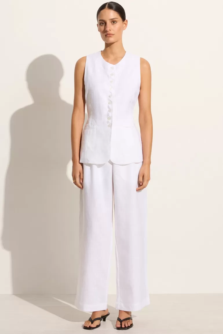 Shop Faithfull the Brand Domenico Vest White