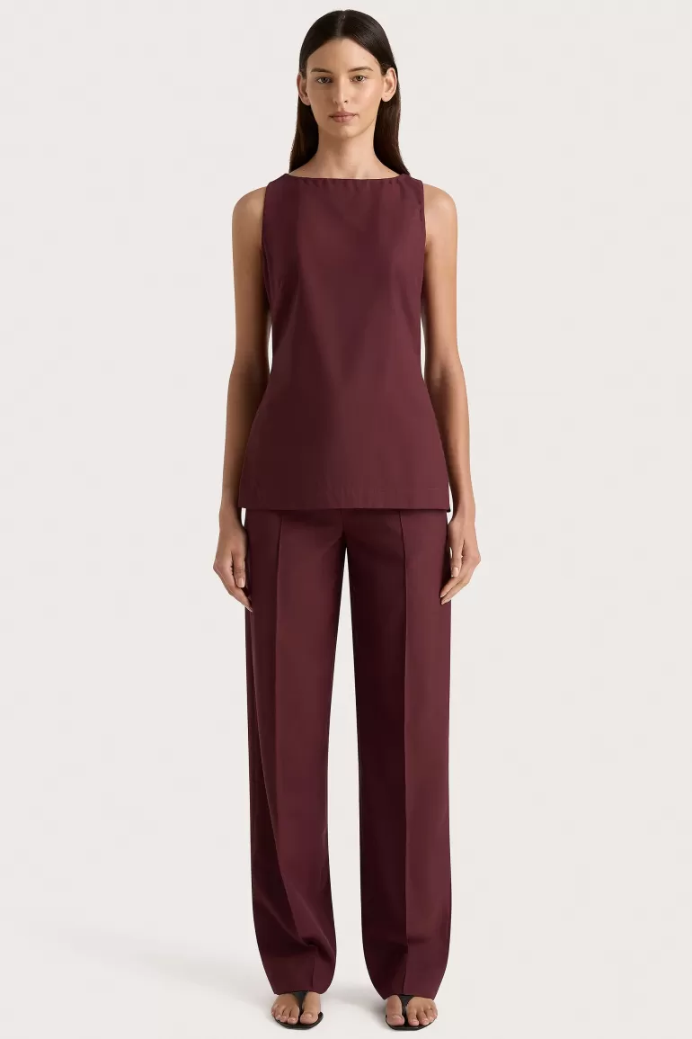 New Faithfull the Brand Emilie Trouser Bordeaux