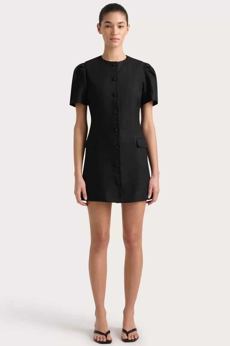 Shop Faithfull the Brand Emma Mini Dress Black