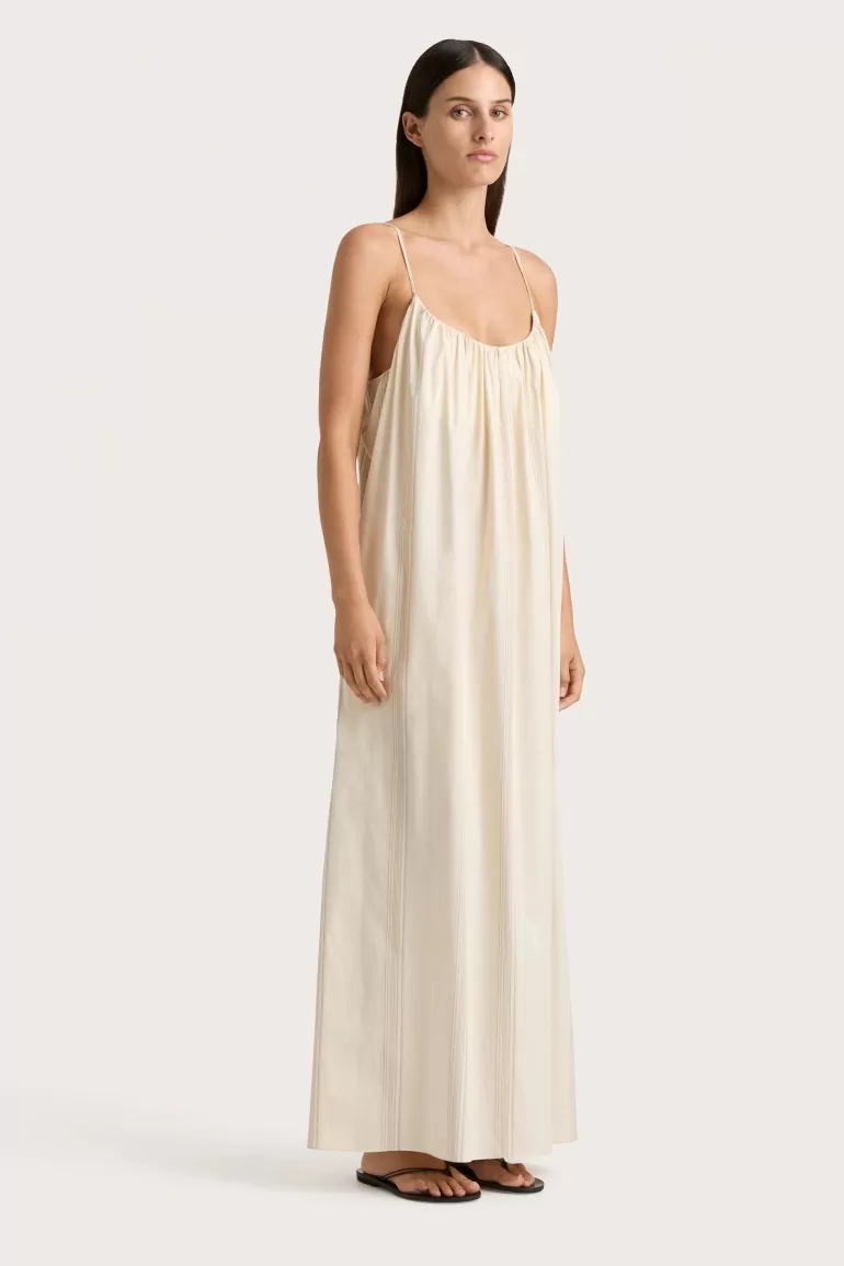 Flash Sale Faithfull the Brand En Vau Maxi Dress Foam Taupe Stripe