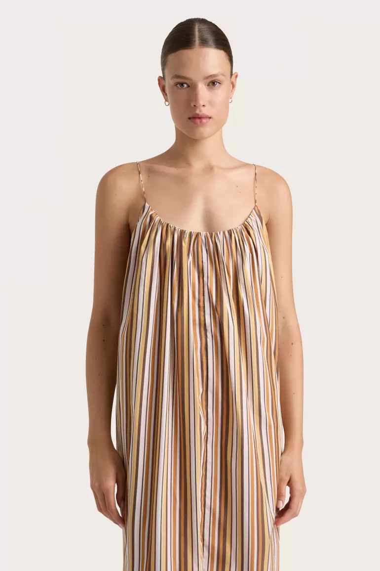 Sale Faithfull the Brand En Vau Maxi Dress Terracotta Stripe