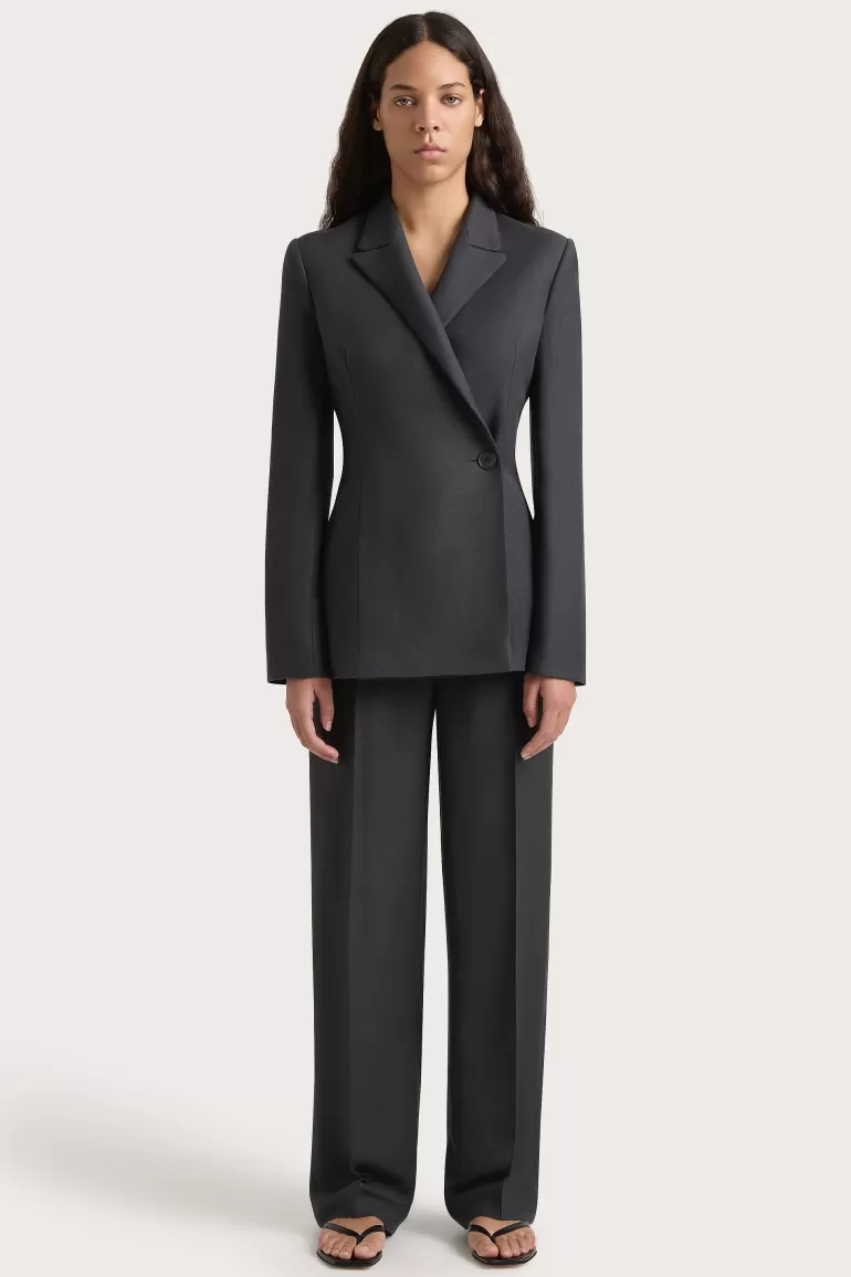 Flash Sale Faithfull the Brand Enna Long Sleeve Blazer Charcoal