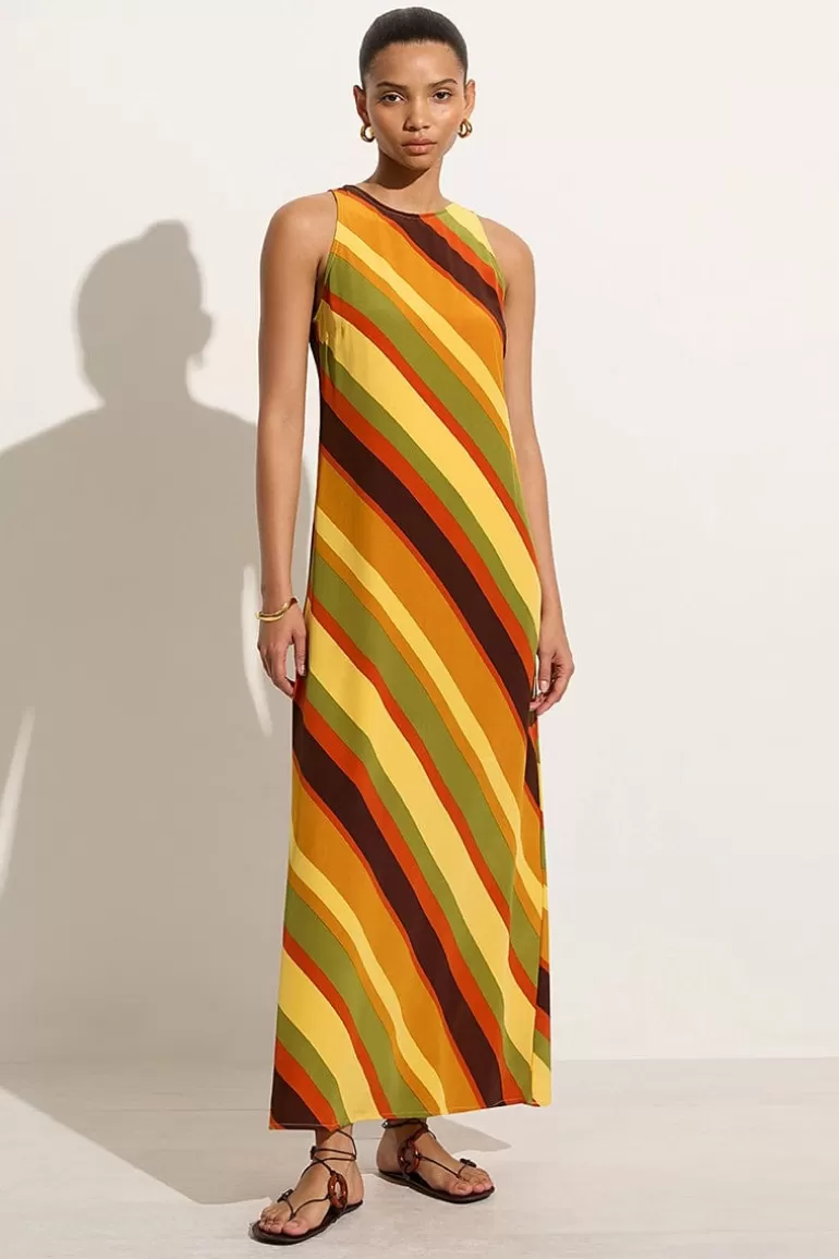 Cheap Faithfull the Brand Esposende Midi Dress Cisco Stripe Sun - Final Sale