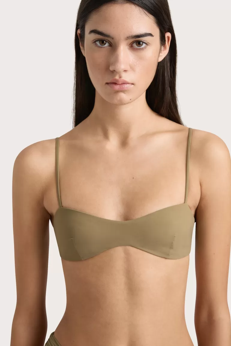 Hot Faithfull the Brand Evora Bikini Top Khaki