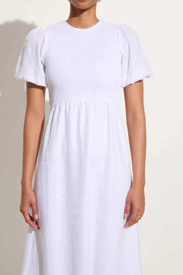 Discount Faithfull the Brand Gloria Midi Dress White - Final Sale