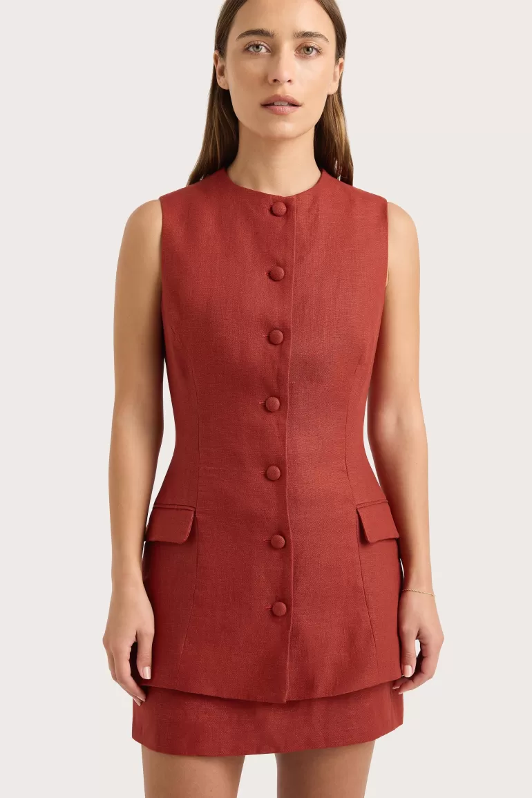 Store Faithfull the Brand Jane Vest Garnet