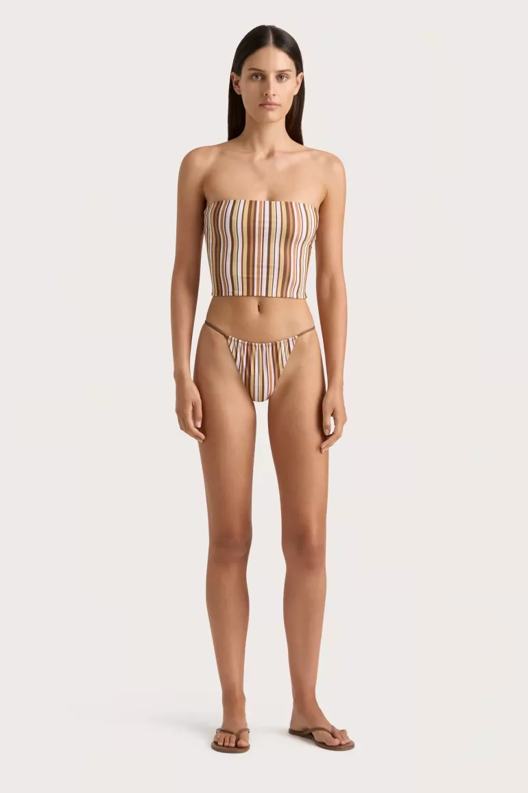 Online Faithfull the Brand Jean Swim Top Terracotta Stripe