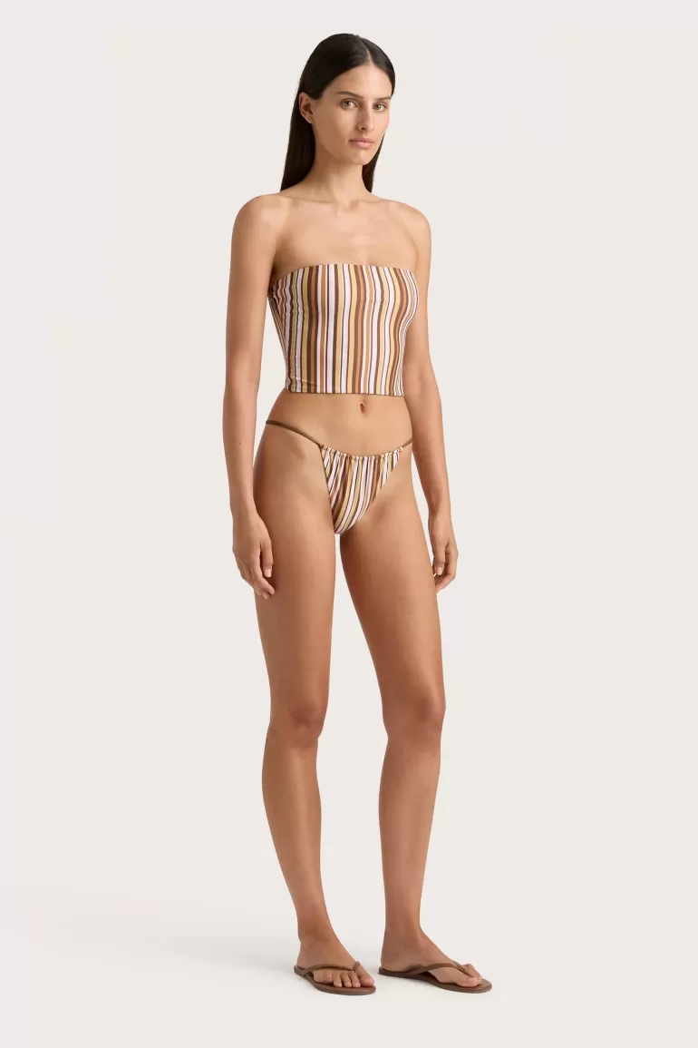 Online Faithfull the Brand Jean Swim Top Terracotta Stripe
