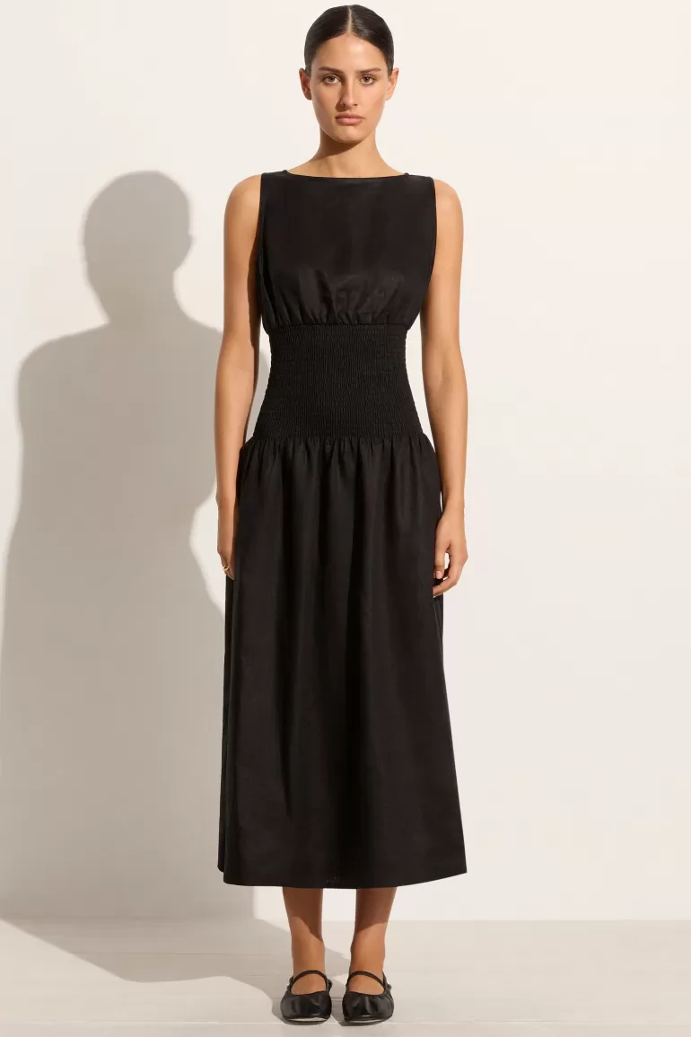 Online Faithfull the Brand La Canella Midi Dress Black - Final Sale