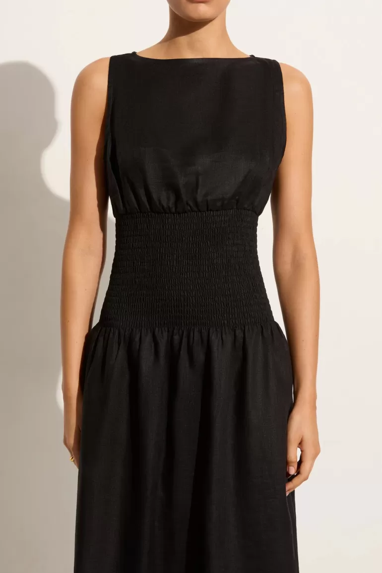 Online Faithfull the Brand La Canella Midi Dress Black - Final Sale