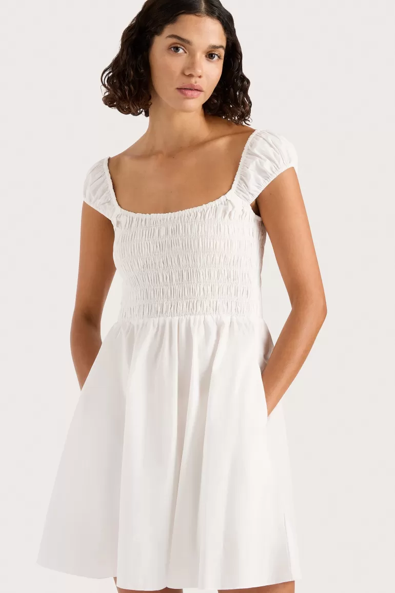 Discount Faithfull the Brand Lene Mini Dress White