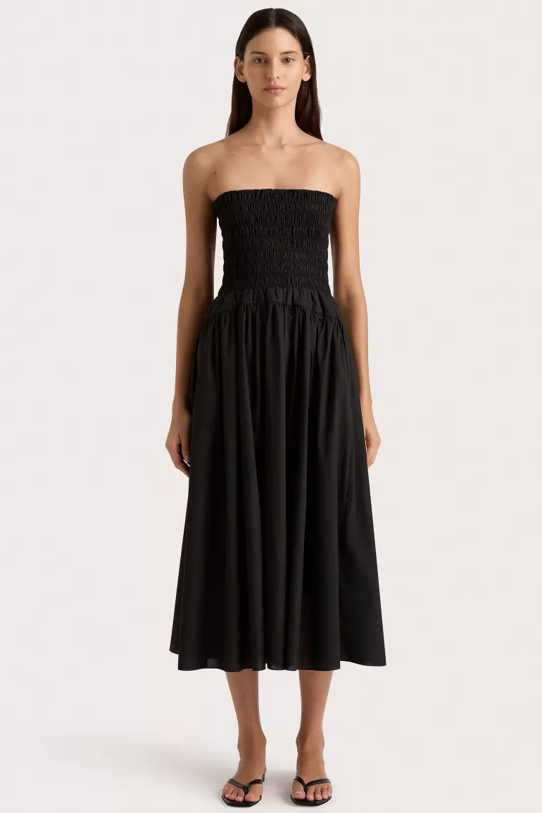 Outlet Faithfull the Brand Lida Midi Dress Black