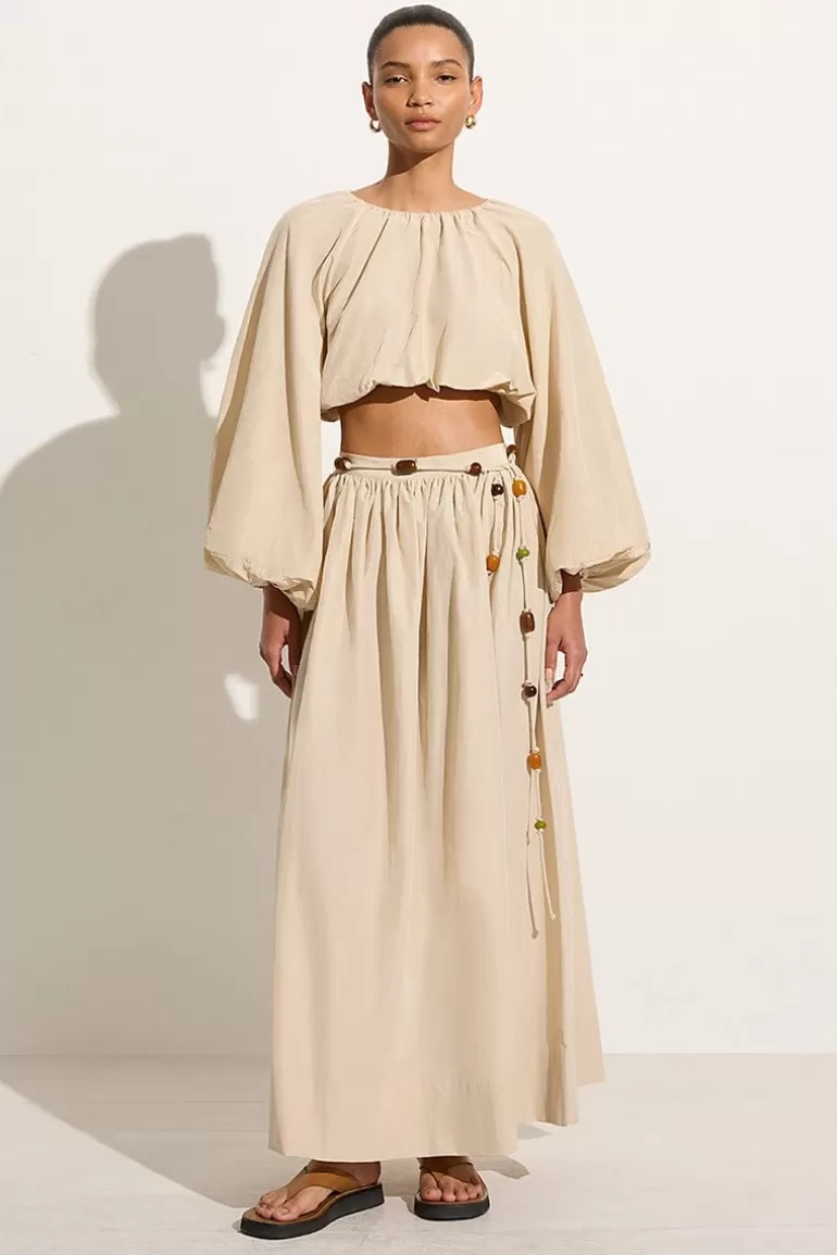 New Faithfull the Brand Lido Skirt Creme - Final Sale