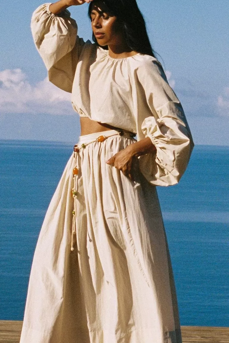 New Faithfull the Brand Lido Skirt Creme - Final Sale