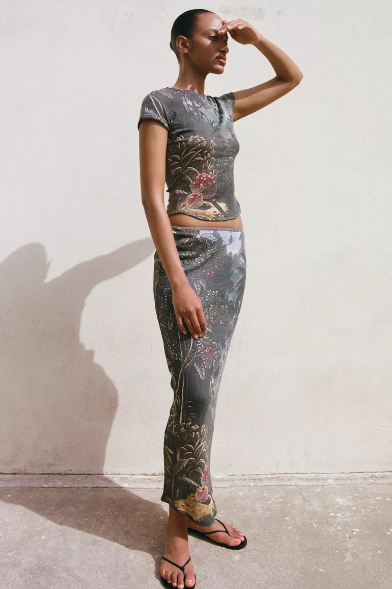 Sale Faithfull the Brand Loire T-Shirt Balinese Landscape