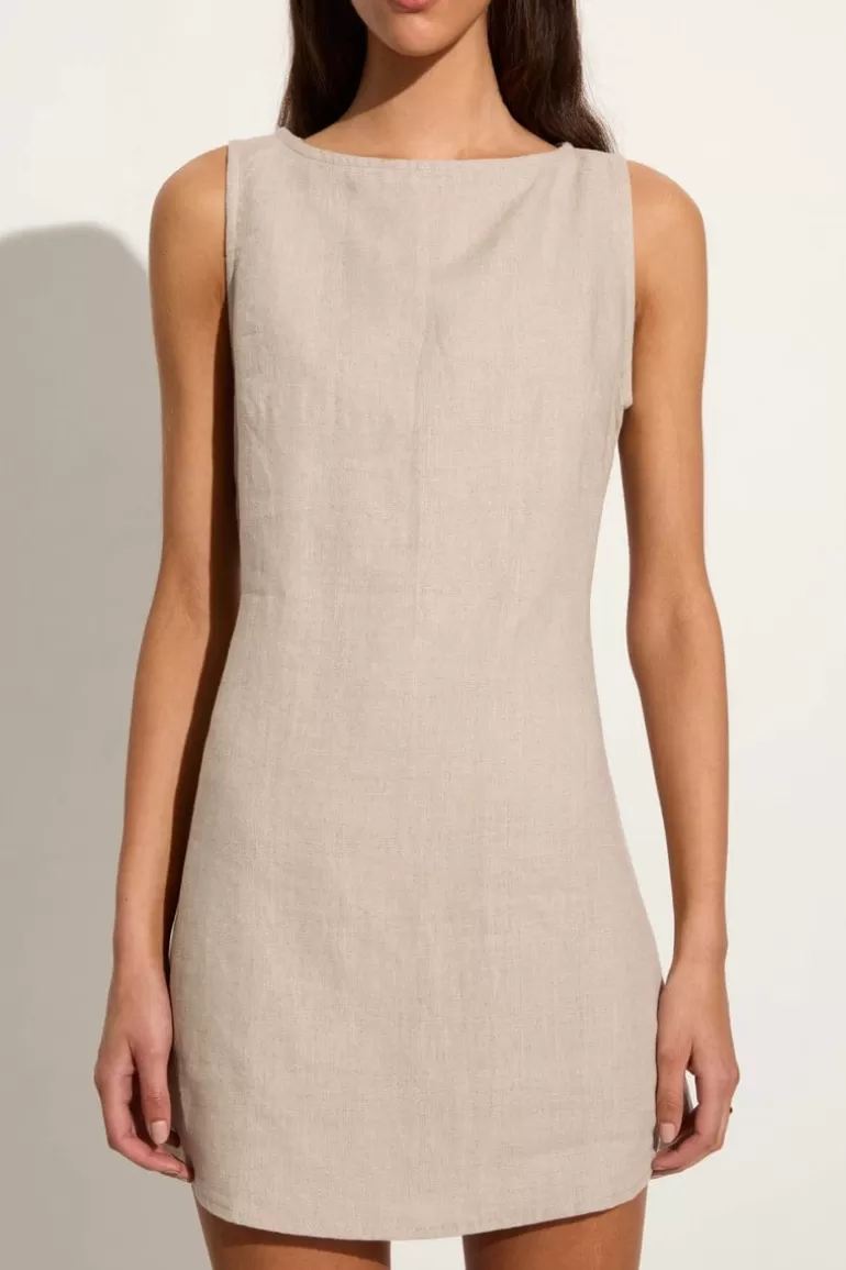 New Faithfull the Brand Lui Mini Dress Natural