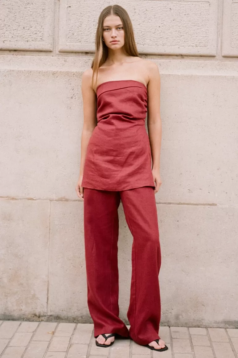 Cheap Faithfull the Brand Lulea Pant Wine