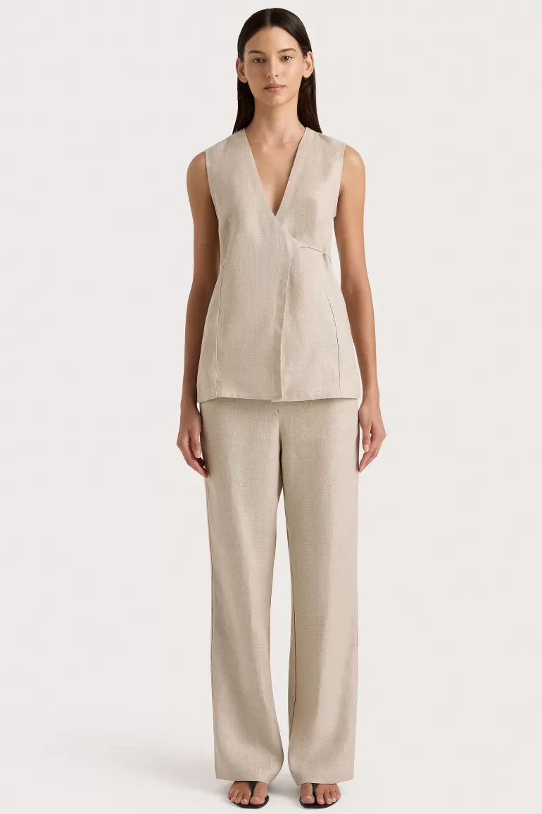 Online Faithfull the Brand Lulea Wrap Vest Oatmeal