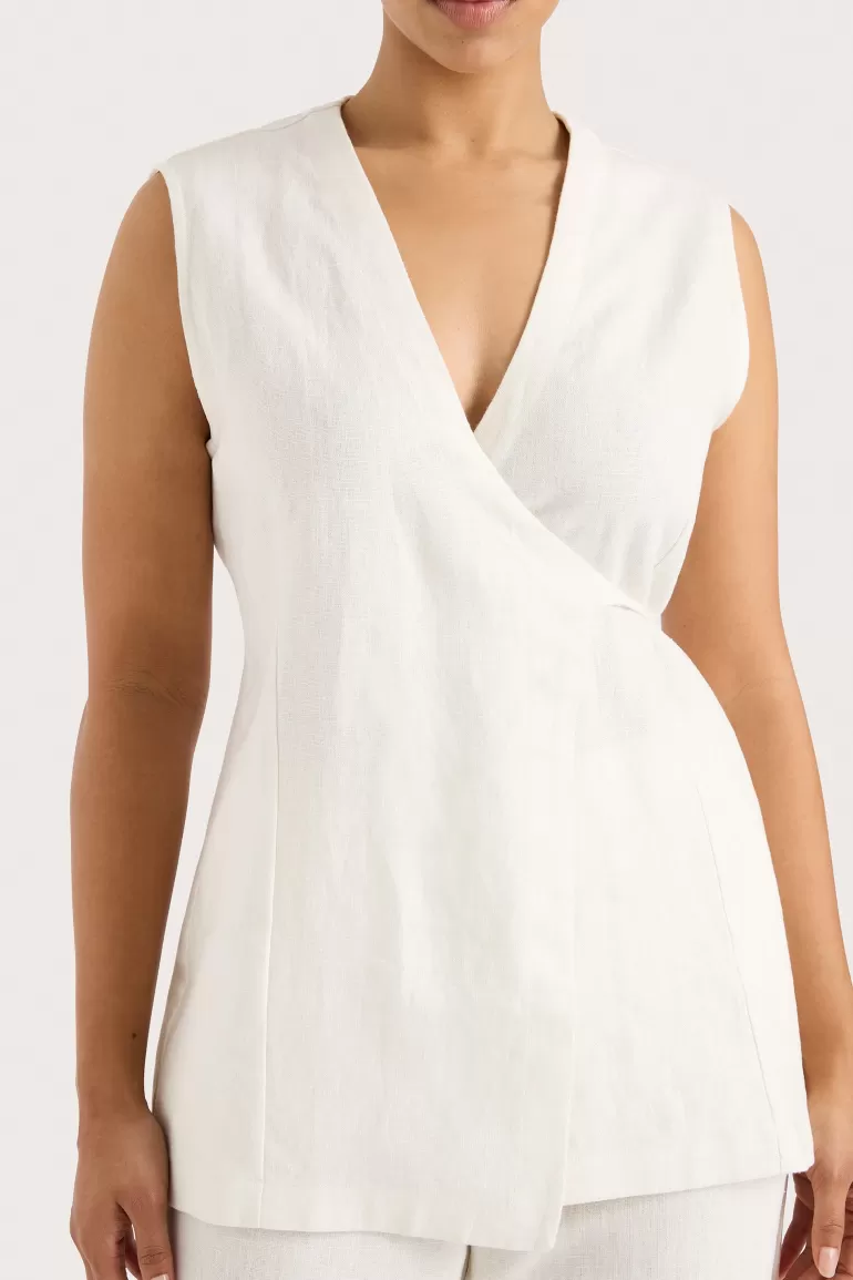 Discount Faithfull the Brand Lulea Wrap Vest White