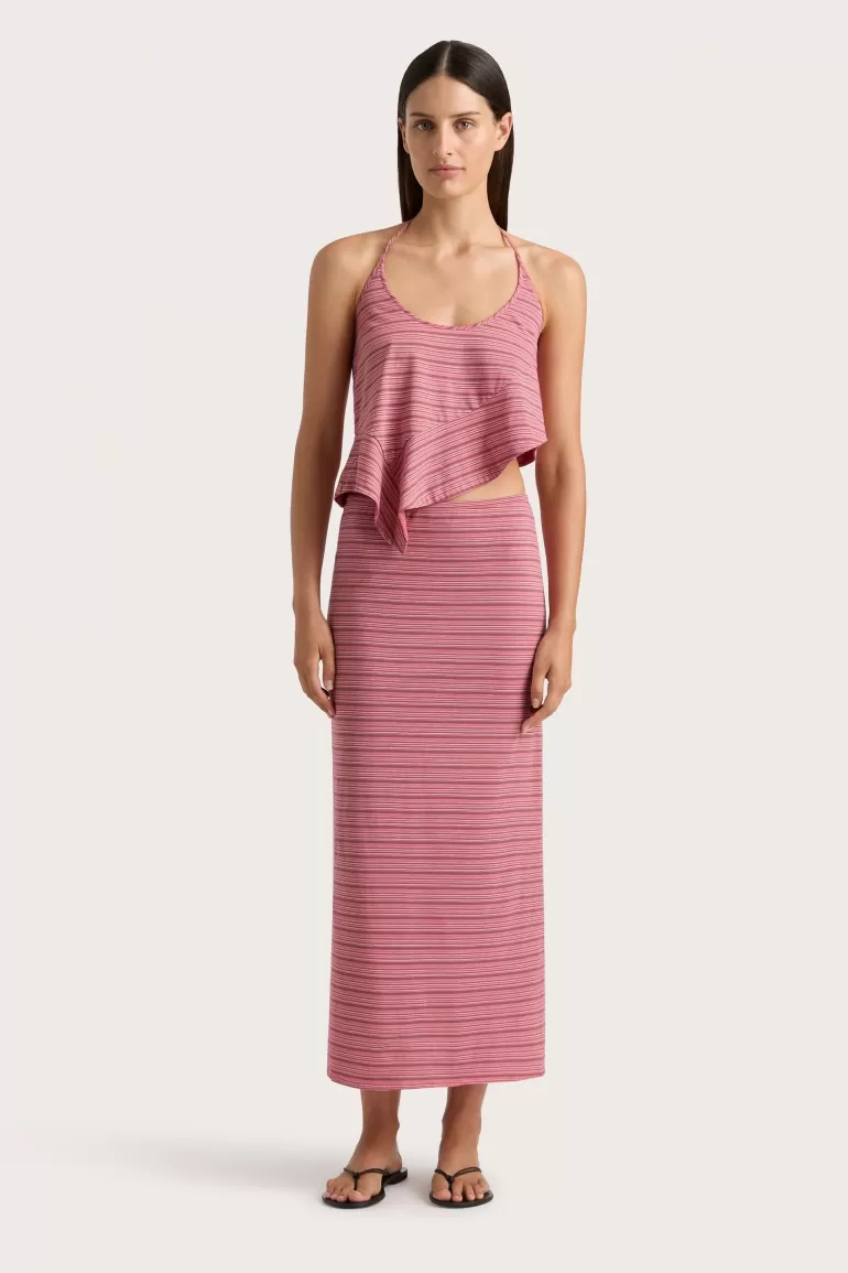 Discount Faithfull the Brand Maceio Top Vermillion Stripe